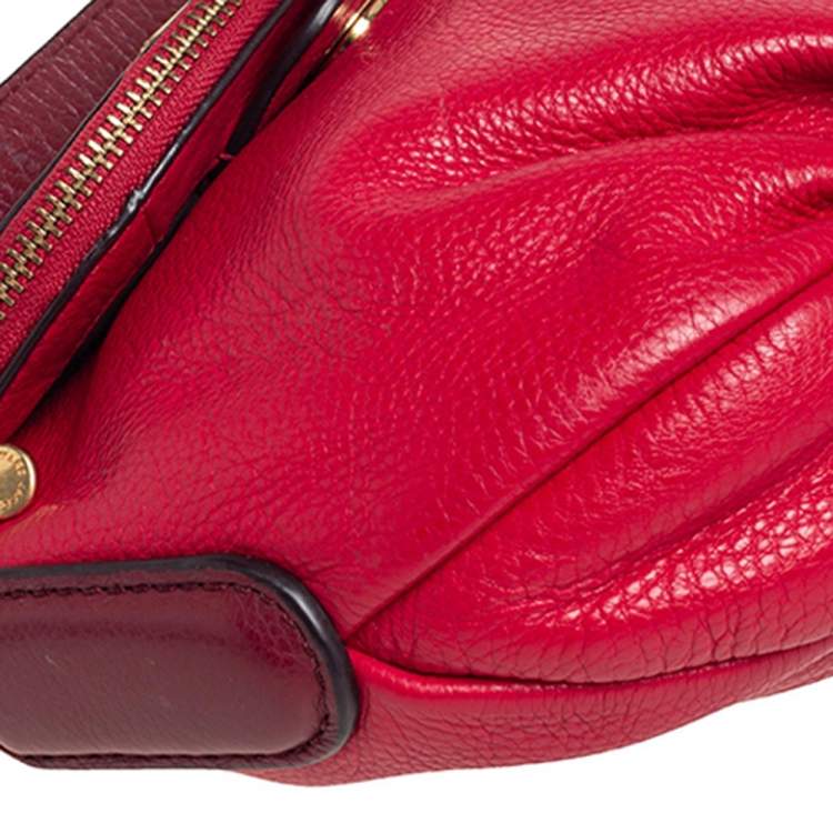 Pre Owned Marc by Marc Jacobs Burgundy/Red Leather Classic Q Natasha Crossbody Bag