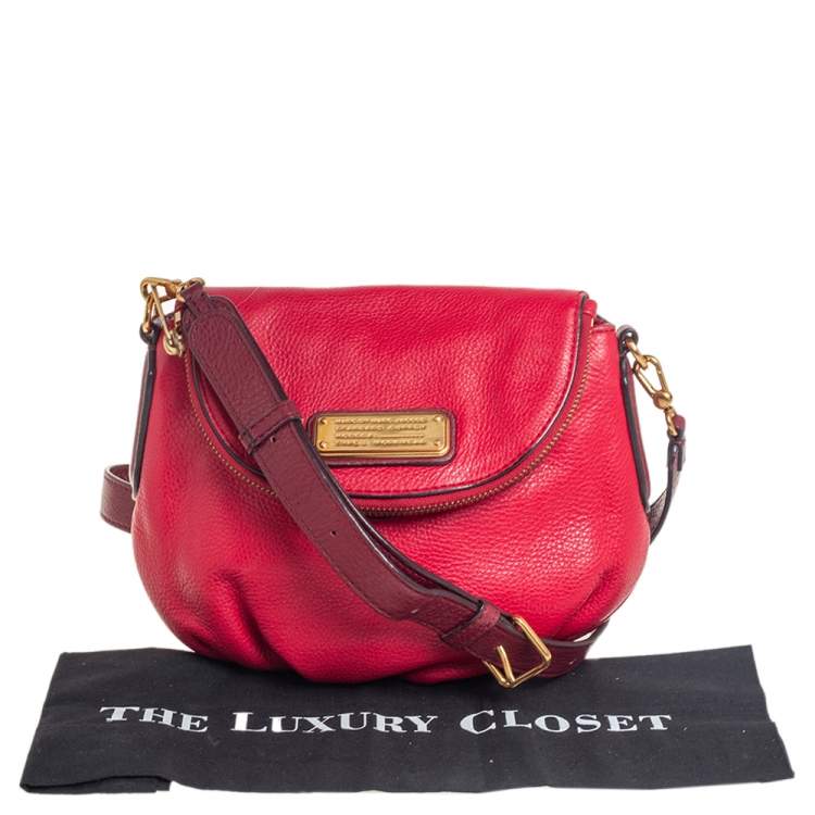 Pre Owned Marc by Marc Jacobs Burgundy/Red Leather Classic Q Natasha Crossbody Bag