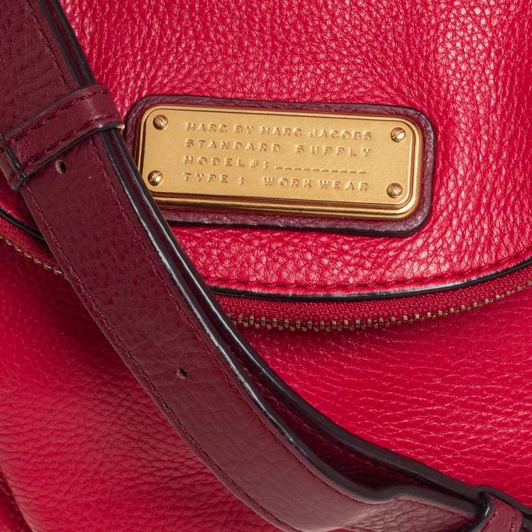 Pre Owned Marc by Marc Jacobs Burgundy/Red Leather Classic Q Natasha Crossbody Bag