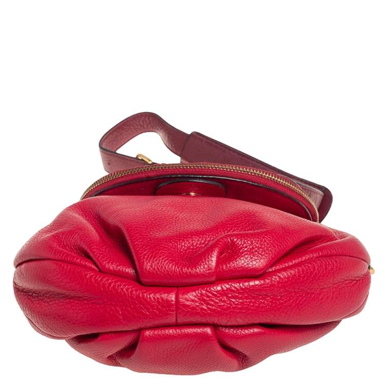 Pre Owned Marc by Marc Jacobs Burgundy/Red Leather Classic Q Natasha Crossbody Bag