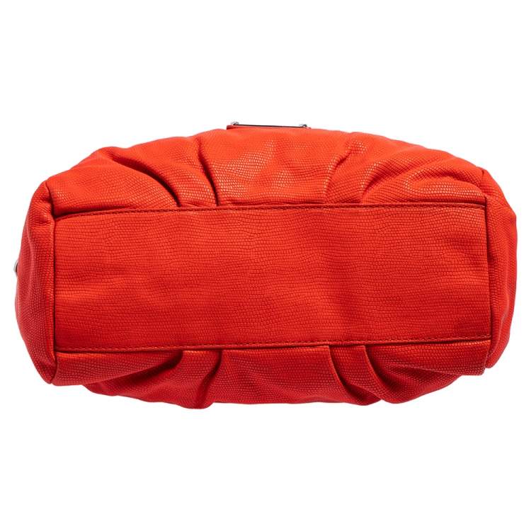 Pre Owned Marc by Marc Jacobs Orange Leather Tote