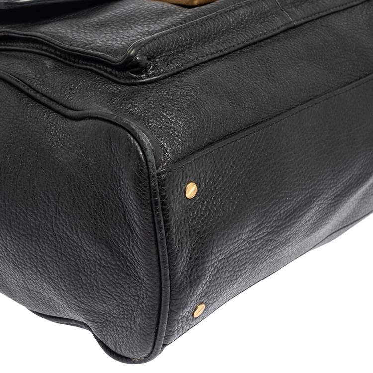Pre Owned Marc by Marc Jacobs Black Leather Bianca Hayley Tote