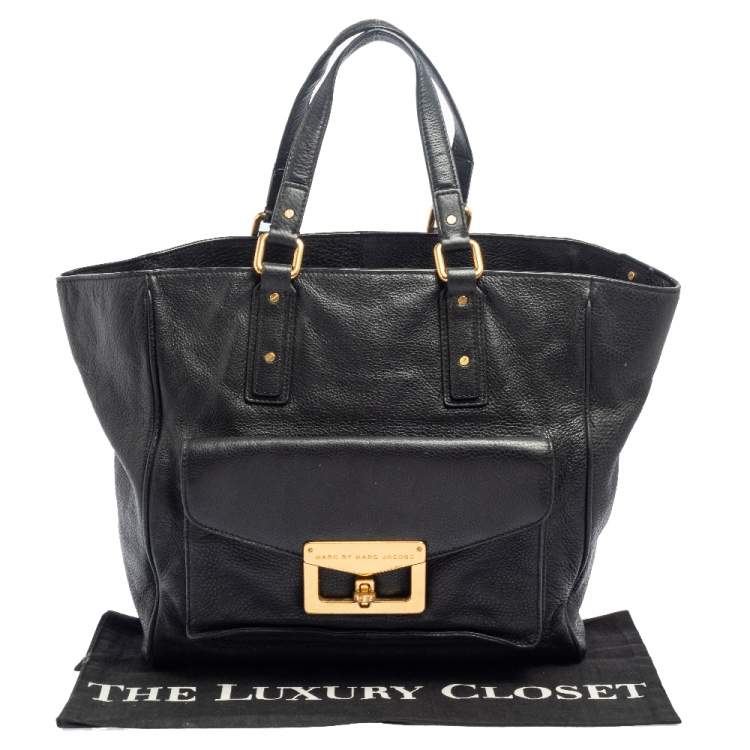 Pre Owned Marc by Marc Jacobs Black Leather Bianca Hayley Tote