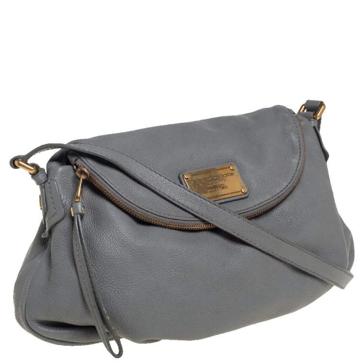 Pre Owned Marc by Marc Jacobs Grey Leather Classic Q Natasha Shoulder Bag