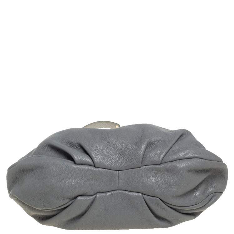 Pre Owned Marc by Marc Jacobs Grey Leather Classic Q Natasha Shoulder Bag