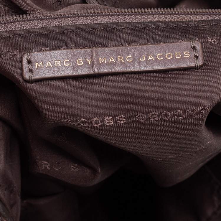 Pre Owned Marc by Marc Jacobs Taupe Leather Classic Q Hillier Hobo