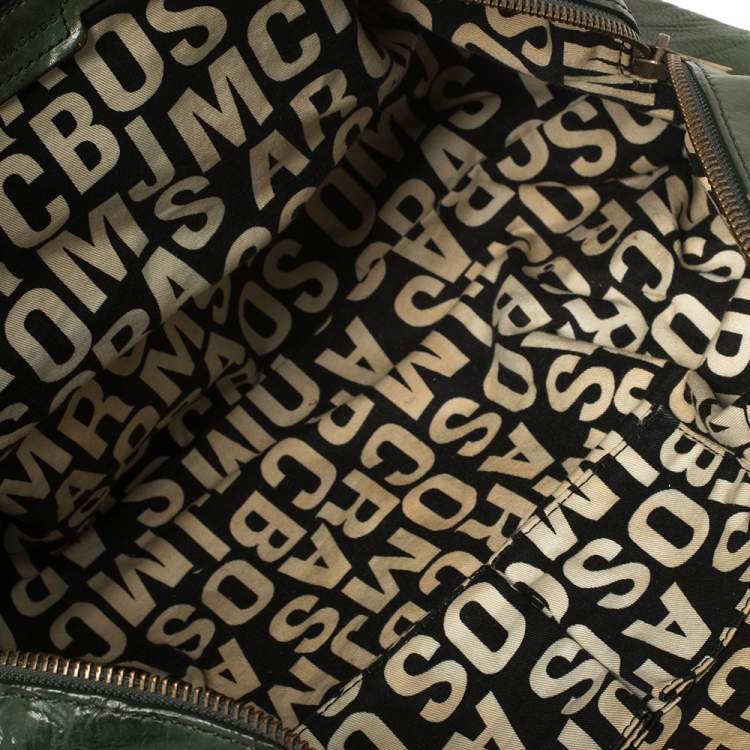 Pre Owned Marc by Marc Jacobs Green Leather Boston Duffel Bag