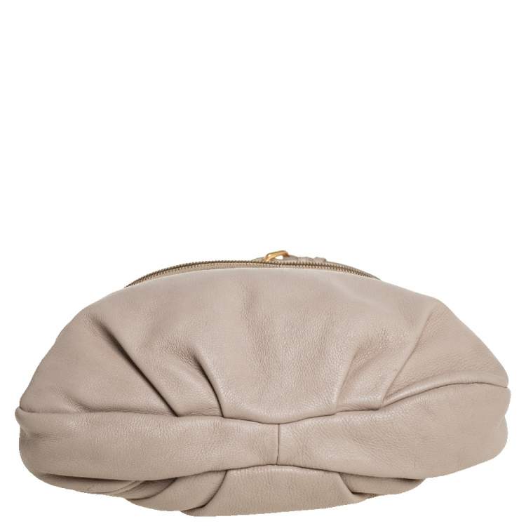 Pre Owned Marc by Marc Jacobs Beige Leather Classic Q Natasha Crossbody Bag