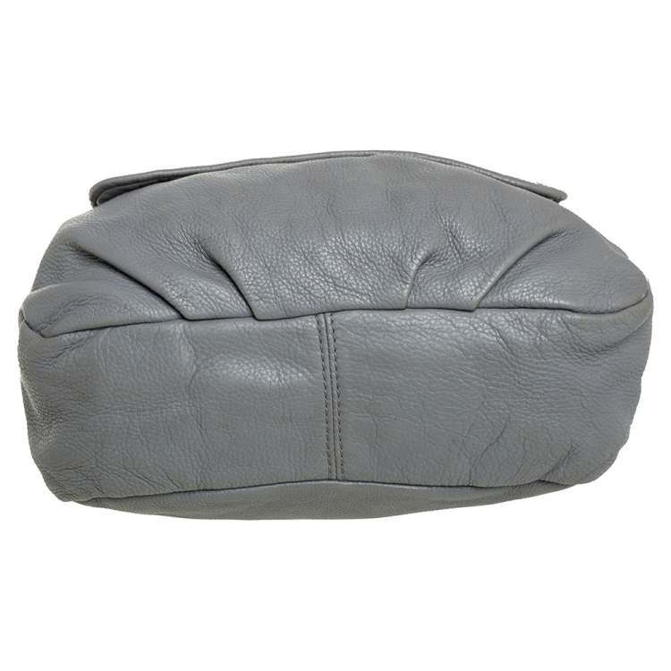 Pre Owned Marc by Marc Jacobs Grey Soft Leather Classic Q Lil Ukita Top Handle Bag