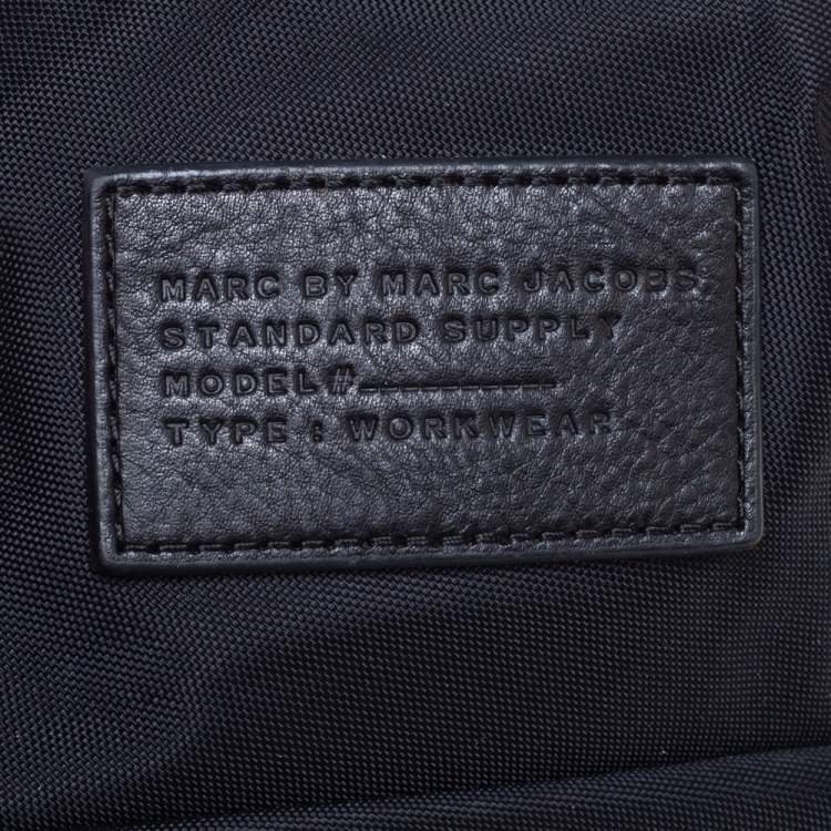 Pre Owned Marc by Marc Jacobs Black Nylon and Leather Biker Backpack