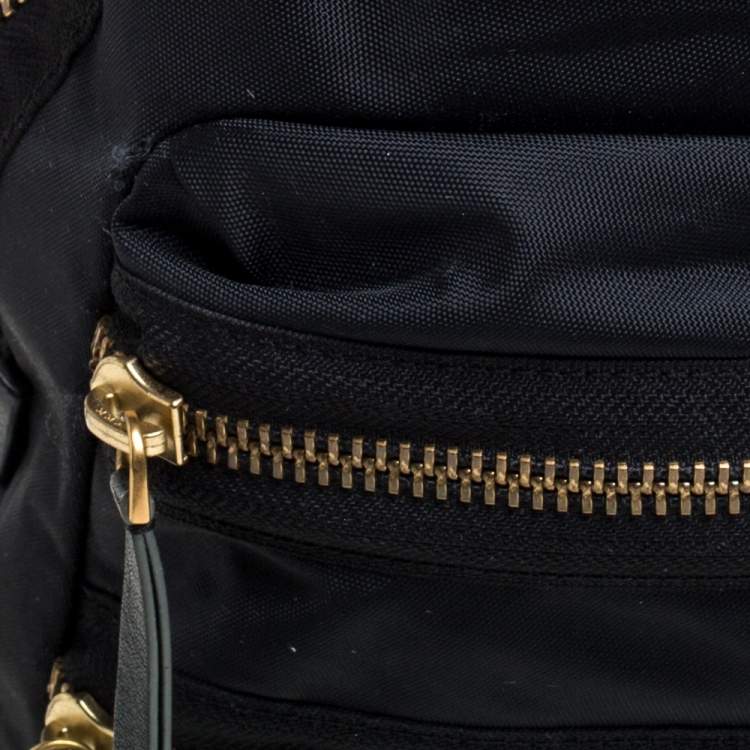 Pre Owned Marc by Marc Jacobs Black Nylon and Leather Biker Backpack