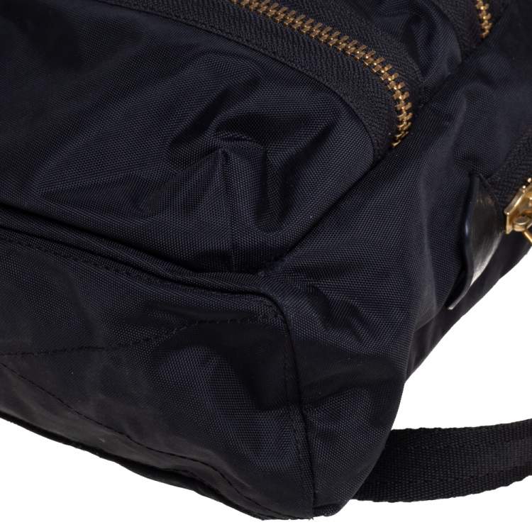 Pre Owned Marc by Marc Jacobs Black Nylon and Leather Biker Backpack