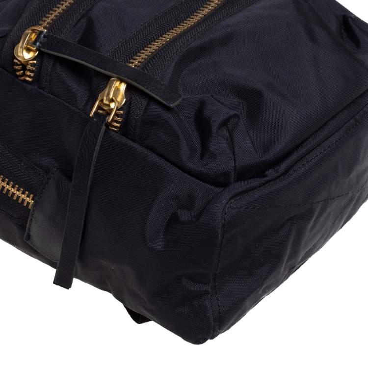 Pre Owned Marc by Marc Jacobs Black Nylon and Leather Biker Backpack