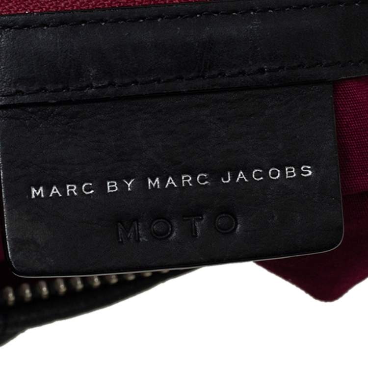 Pre Owned Marc by Marc Jacobs Black Quilted Leather Moto Hobo