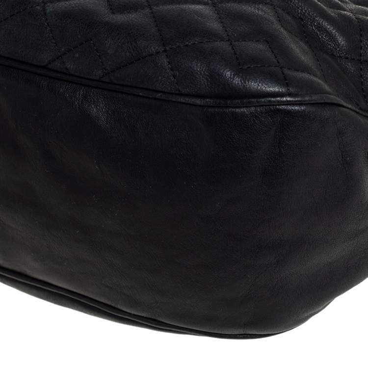 Pre Owned Marc by Marc Jacobs Black Quilted Leather Moto Hobo