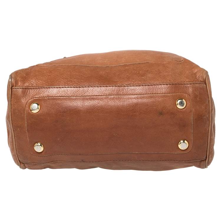 Pre Owned Marc by Marc Jacobs Brown Leather Totally Turnlock Satchel