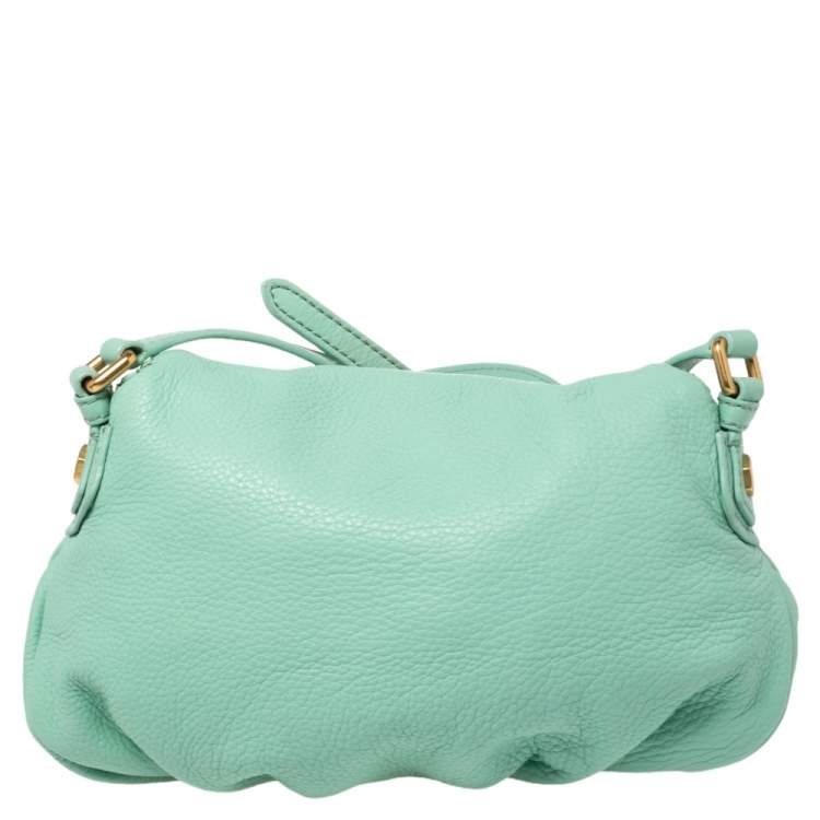 Pre Owned Marc by Marc Jacobs Mint Green Leather Mini Q Natasha Shoulder Bag