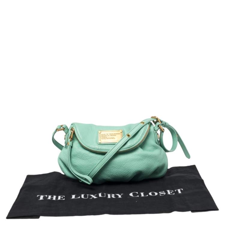Pre Owned Marc by Marc Jacobs Mint Green Leather Mini Q Natasha Shoulder Bag
