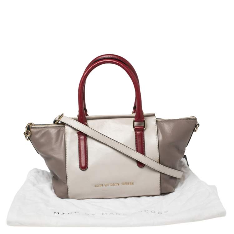 Pre Owned Marc by Marc Jacobs Multicolor Leather Top Zip Tote