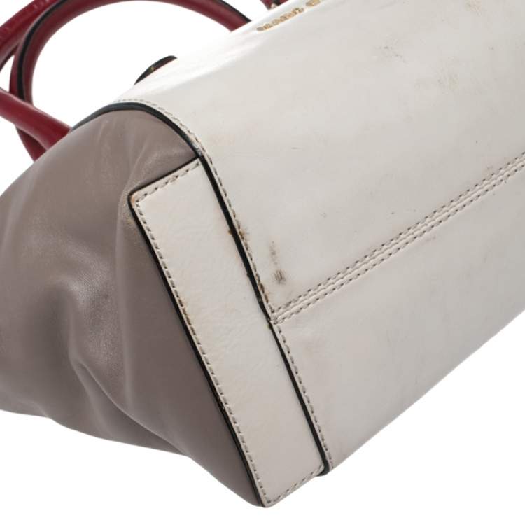 Pre Owned Marc by Marc Jacobs Multicolor Leather Top Zip Tote