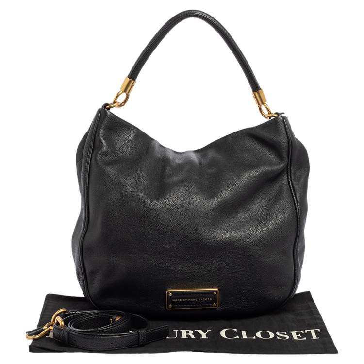 مملوكة مسبقًا Marc by Marc Jacobs Black Leather Too Hot To Handle Hobo 