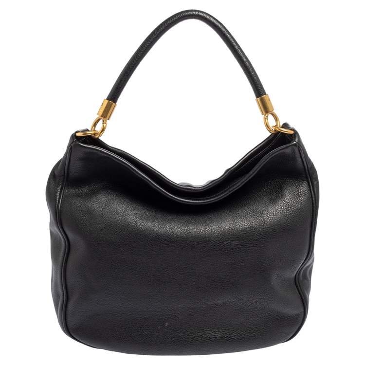 مملوكة مسبقًا Marc by Marc Jacobs Black Leather Too Hot To Handle Hobo 
