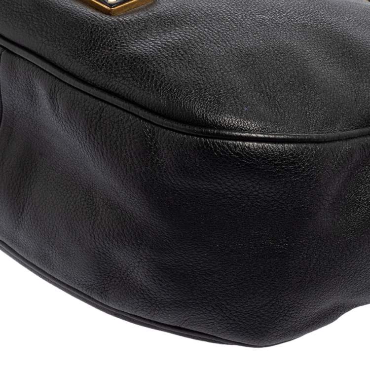 مملوكة م�سبقًا Marc by Marc Jacobs Black Leather Too Hot To Handle Hobo 