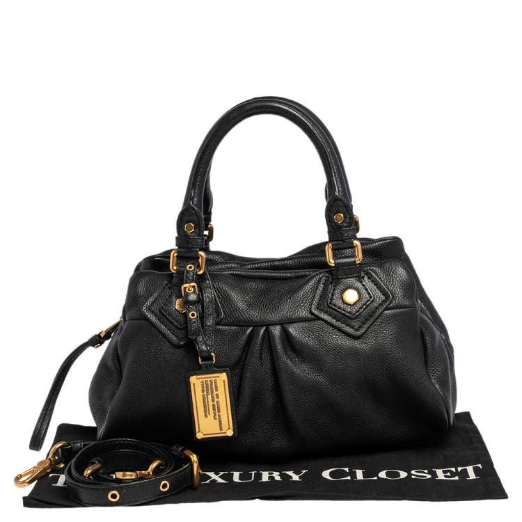 Pre Owned Marc by Marc Jacobs Black Leather Classic Q Baby Aidan Satchel