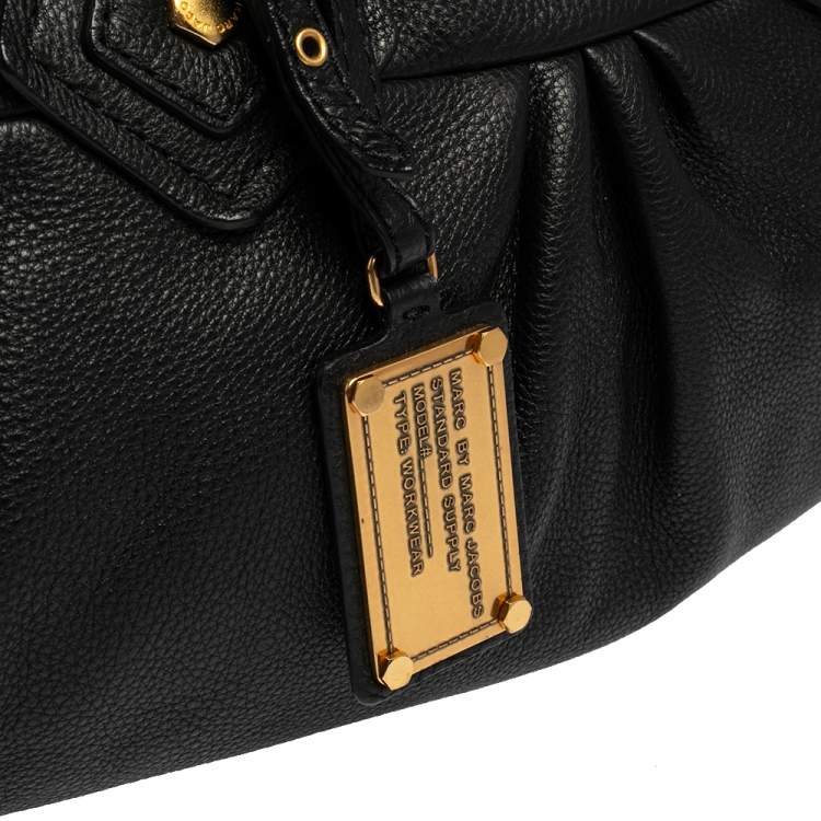 Pre Owned Marc by Marc Jacobs Black Leather Classic Q Baby Aidan Satchel