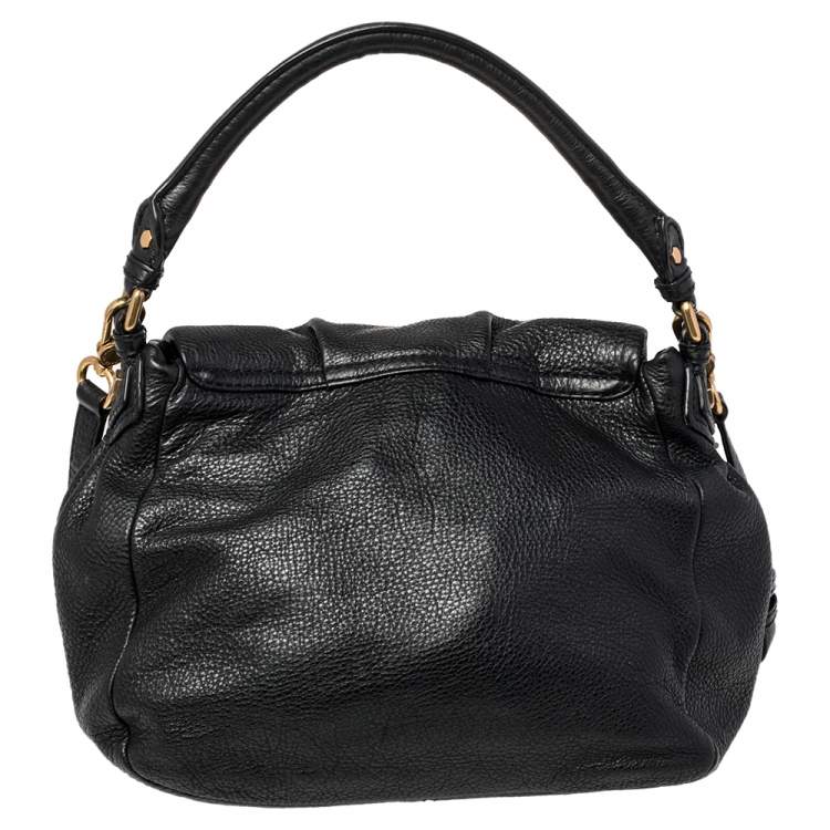Pre Owned Marc by Marc Jacobs Black Soft Leather Classic Q Lil Ukita Top Handle Bag