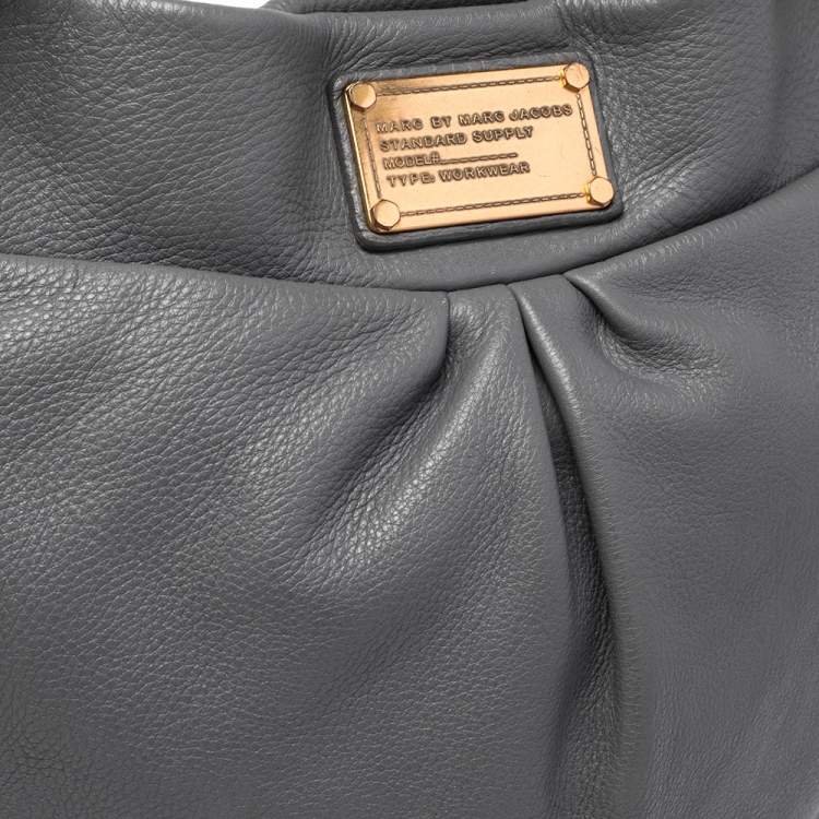 مملوكة مسبقًا Marc by Marc Jacobs Grey Leather Classic Q Hillier Hobo