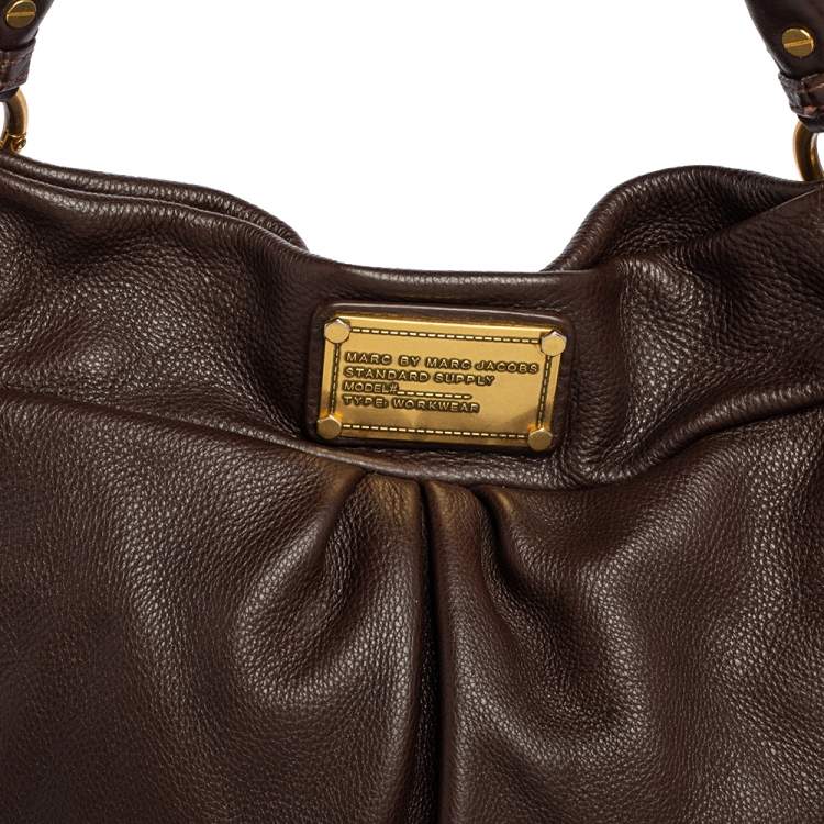مملوكة مسبقًا Marc by Marc Jacobs Chocolate Brown Leather Classic Q Hillier Hobo
