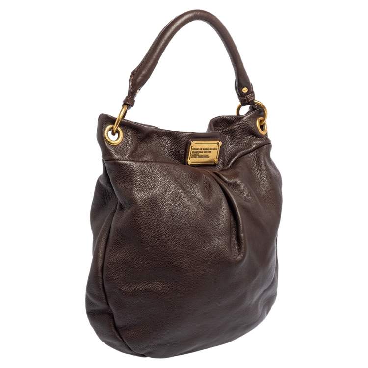 مملوكة مسبقًا Marc by Marc Jacobs Chocolate Brown Leather Classic Q Hillier Hobo