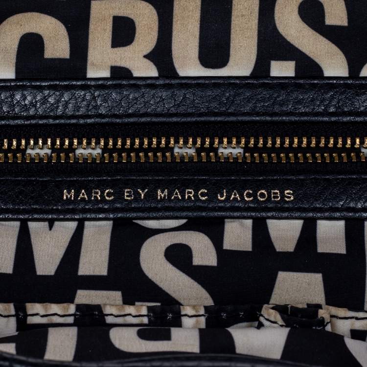 Pre Owned Marc by Marc Jacobs Black Leather Top Handle Bag