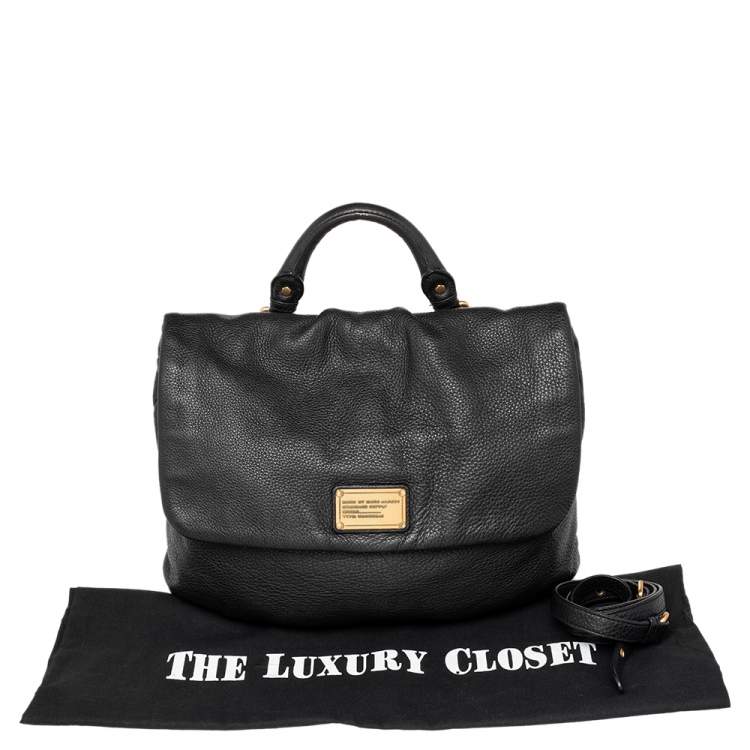 Pre Owned Marc by Marc Jacobs Black Leather Top Handle Bag