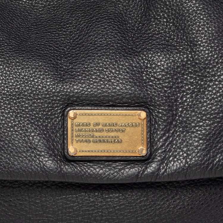 Pre Owned Marc by Marc Jacobs Black Leather Top Handle Bag