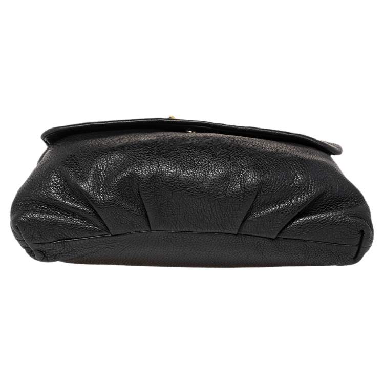 Pre Owned Marc by Marc Jacobs Black Leather Top Handle Bag