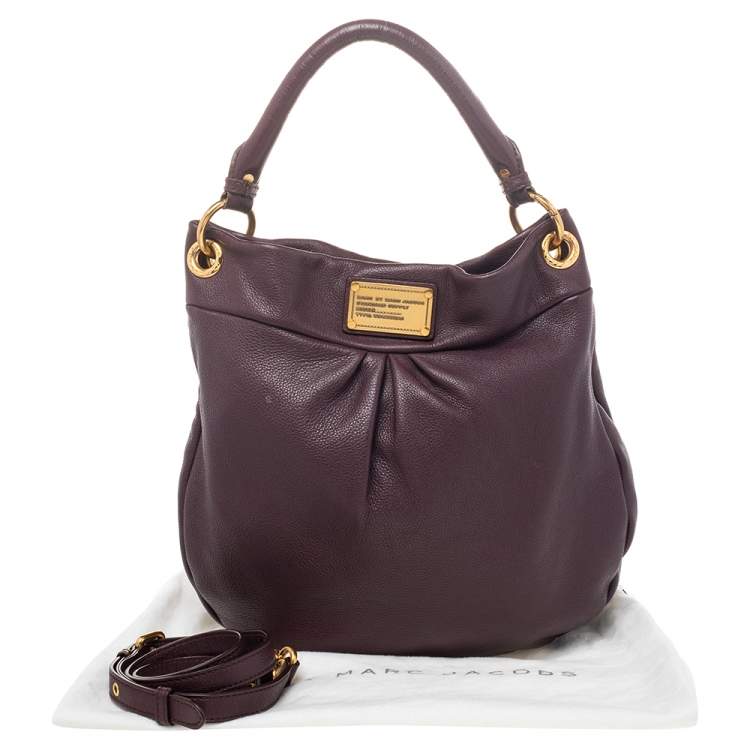 Pre Owned Marc by Marc Jacobs Burgundy Leather Classic Q Hillier Hobo Bag