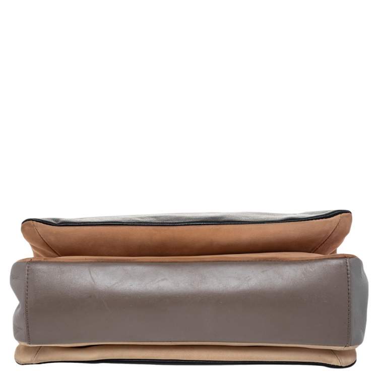 Pre Owned Marc by Marc Jacobs Tricolor Suede And Leather East End Lady Rei Clutch