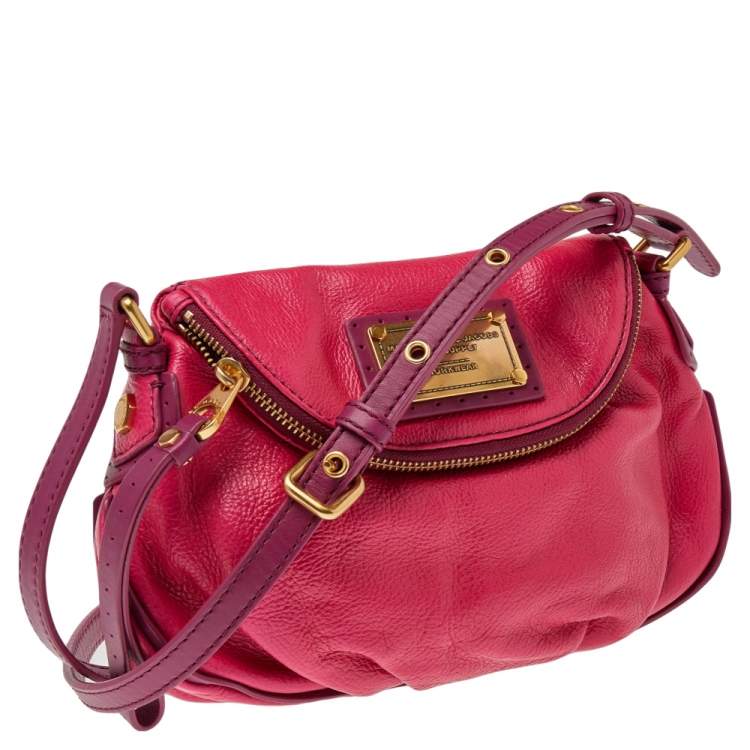 Pre Owned Marc by Marc Jacobs Pink Leather Natasha Shoulder Bag