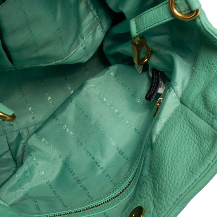 مملو�كة مسبقًا Marc by Marc Jacobs Aquamarine Green Leather Classic Q Francesca Shoulder Bag