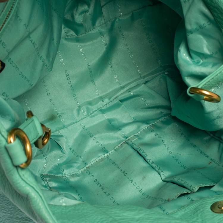 مملوكة مسبقًا Marc by Marc Jacobs Aquamarine Green Leather Classic Q Francesca Shoulder Bag