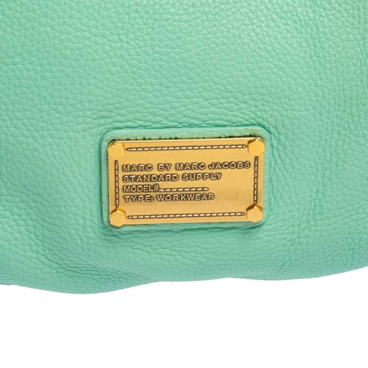 مملوكة مسبقًا Marc by Marc Jacobs Aquamarine Green Leather Classic Q Francesca Shoulder Bag