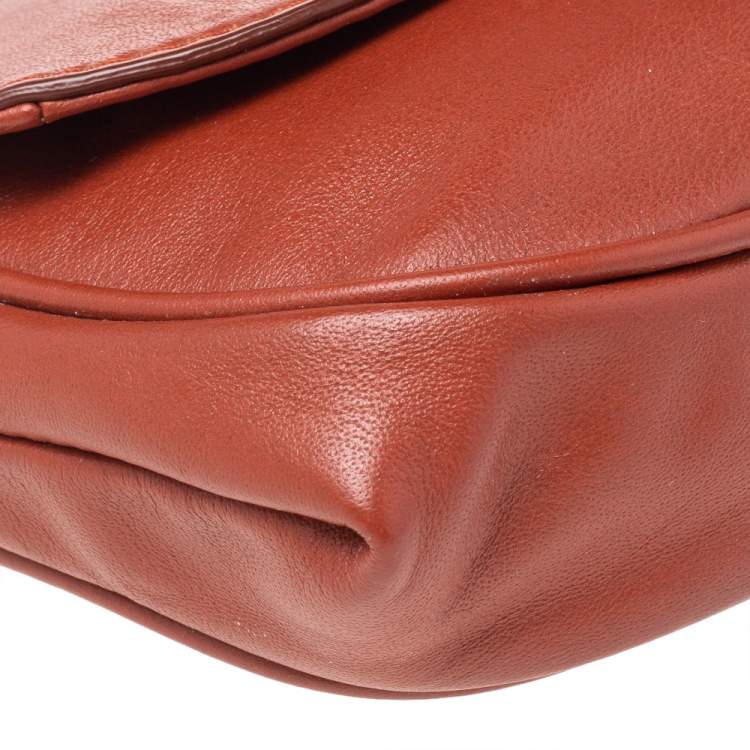 Pre Owned Marc by Marc Jacobs Brown Leather Flap Crossbody Bag