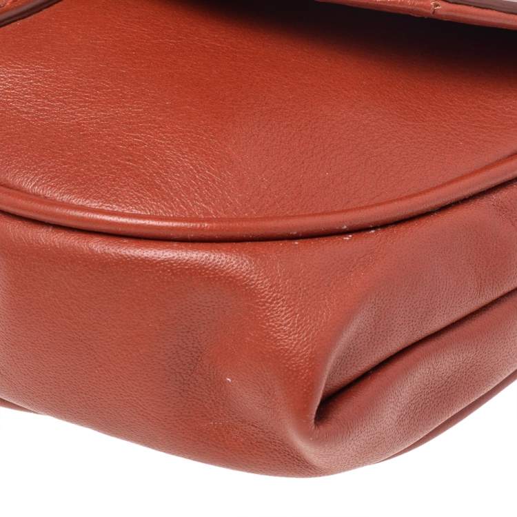 Pre Owned Marc by Marc Jacobs Brown Leather Flap Crossbody Bag