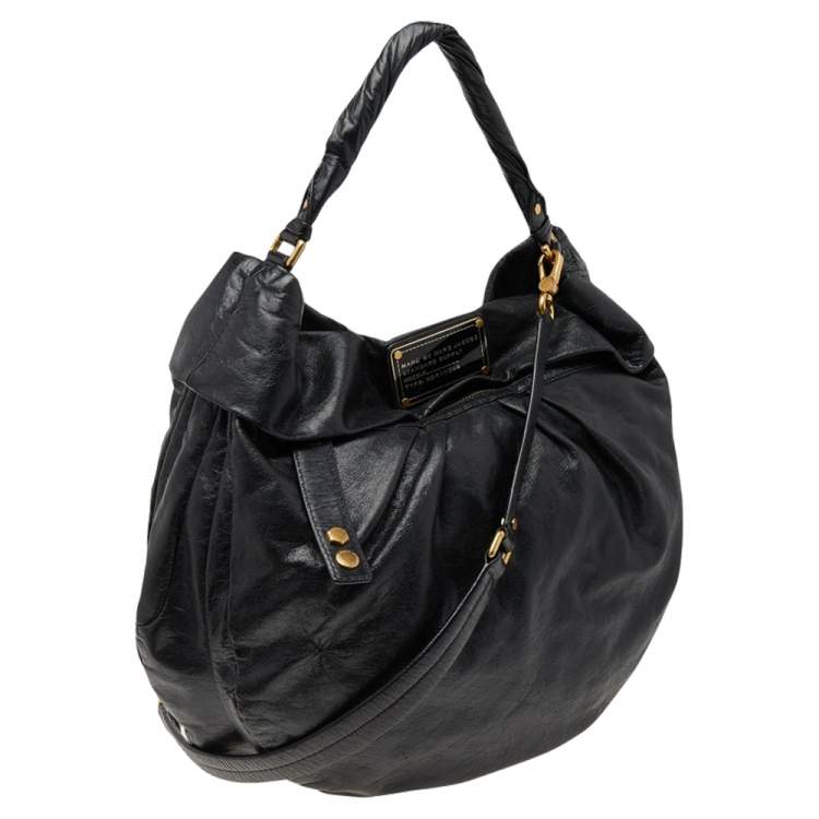 Pre Owned Marc by Marc Jacobs Black Leather Classic Q Hillier Hobo