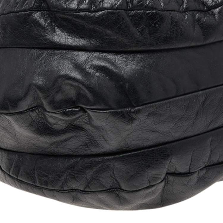 Pre Owned Marc by Marc Jacobs Black Leather Classic Q Hillier Hobo