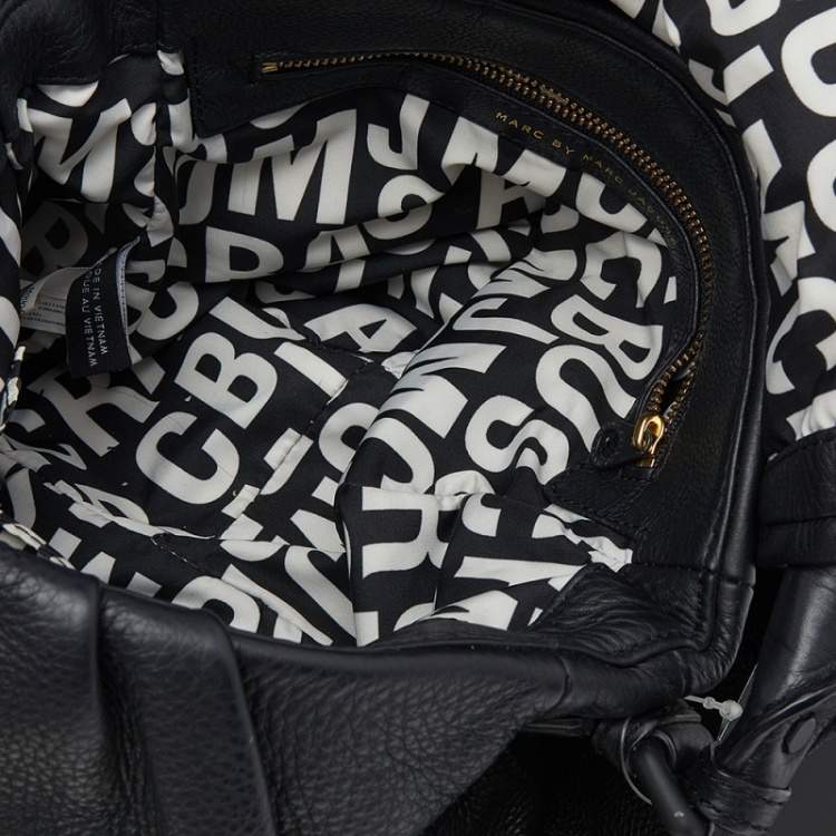 Pre Owned Marc by Marc Jacobs Black Leather Flap Top Handle Bag