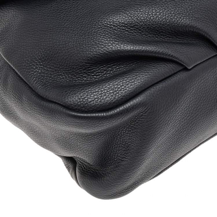 Pre Owned Marc by Marc Jacobs Black Leather Flap Top Handle Bag