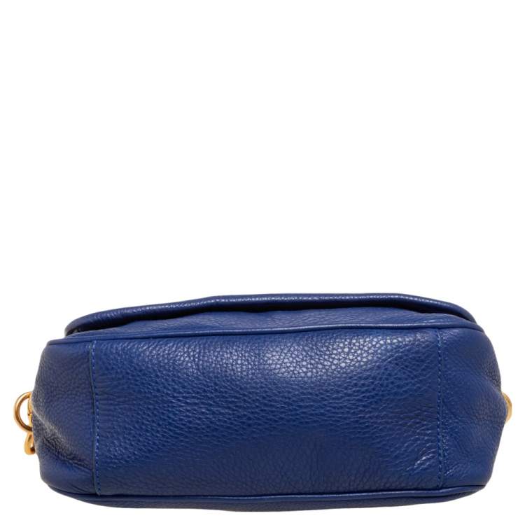 Pre Owned Marc by Marc Jacobs Blue Leather Too Hot To Handle Top Handle Bag